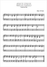 Téléchargez l'arrangement pour piano de la partition de Traditionnel-Adeste-Fideles en PDF